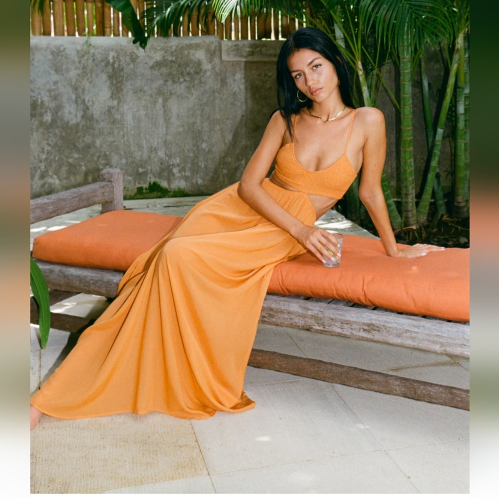 Indah Orange Maxi Dress
